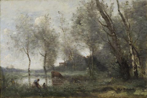 (Jean-Baptiste-Camille Corot - The Pond, c.1868-1870)