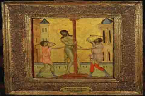 《基督的鞭打》-契马布埃(Cimabue (Cenni di Peppo) - The Flagellation of Christ, c. 1280)