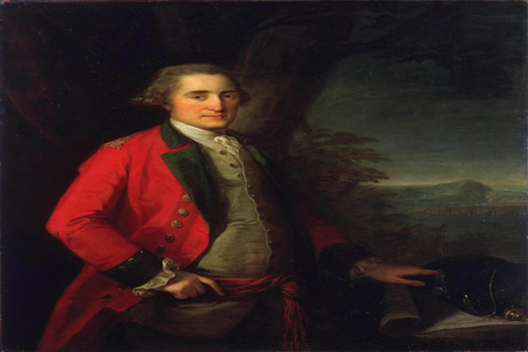 《詹姆斯中将的画像》-安格利特·卡芙曼(Angelica Kauffman Swiss 1741-1807 Portrait of Lieutenant General James Cuninghame.tif)