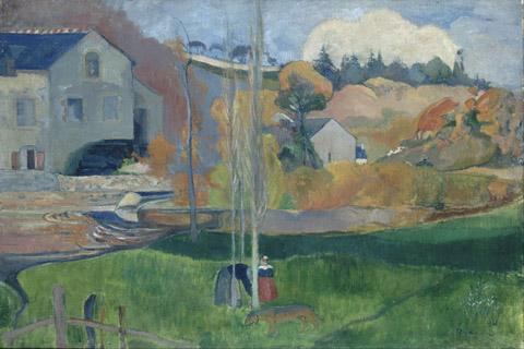 (Paul Gauguin Landscape in Brittany. The David Mill)