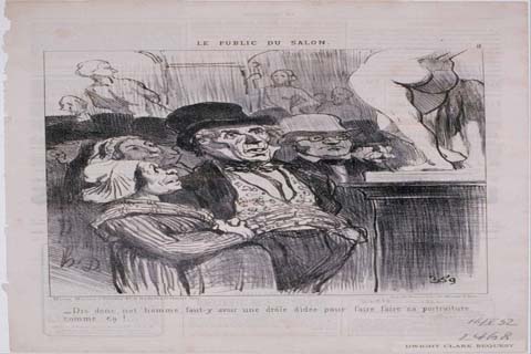(Honoré Daumier (1808–1879)-Le Public du Salon Dis donc, not'homme, faut-y...)
