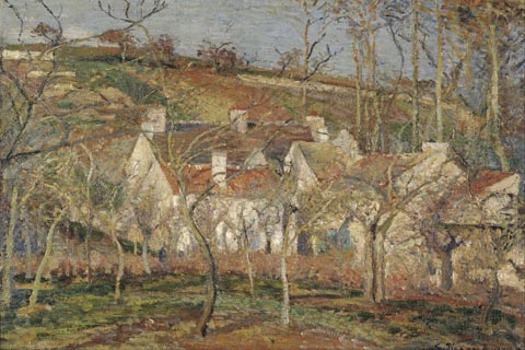 (Camille Pissarro Red roofs corner of a village winter)