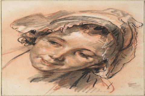 (Jean-Baptiste Greuze (1725–1805)-Head of Smiling Girl, c. 1765)