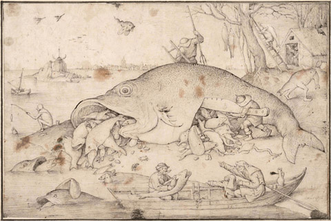 (Pieter Brueghel the Elder (15261530–1569)-Big Fish Eat Little Fi)