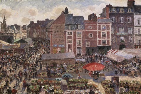 《在阳光明媚的下午》(Camille Pissarro French 1830-1903 Fair on a Sunny Afternoon Dieppe.tif)