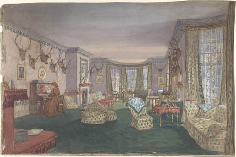 (Anonymous Drawing Room at Mar Lodge Parish of Craithe and Braemar Aberdeenshire)