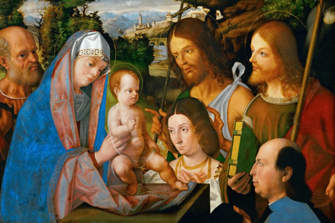 (Andrea Previtali (1470-1528) -- Holy Family with Saint James)