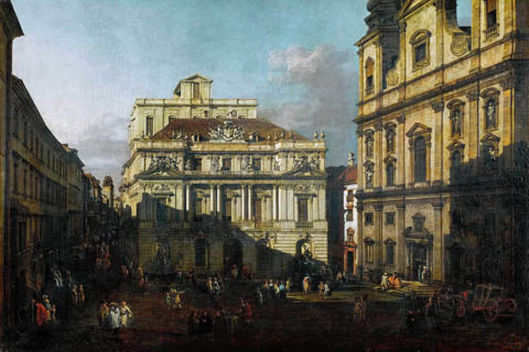(Bernardo Bellotto (1721-1780) -- Old University Square in Vienna)