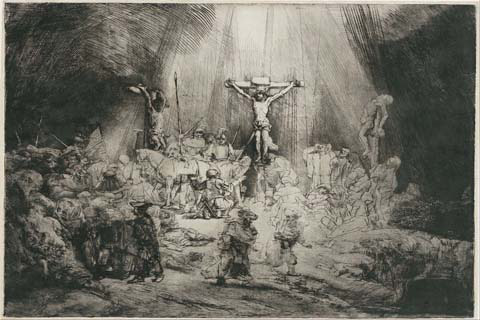 (Rembrandt Harmensz van Rijn Christ Crucified Between the Two Thieves )