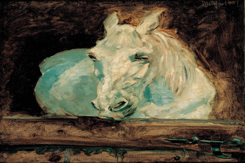 (Henri Toulouse-Lautrec (1864 - 1901) (French)-The White Horse Gaz)