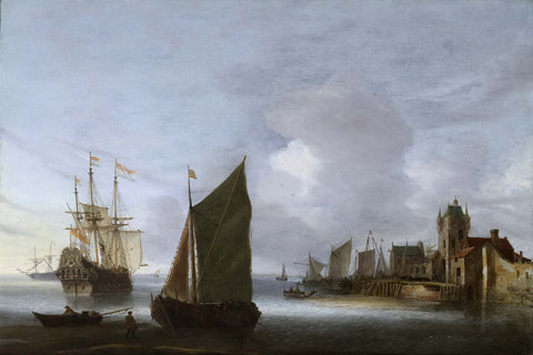 (Anthonissen Hendrick van Schepen op de Oosterschelde bij de Zuidhavenpoort van Zierikzee 1640-1656)