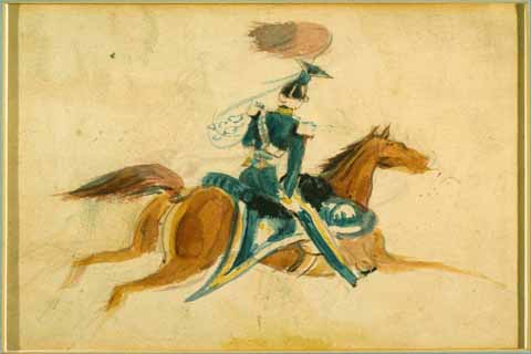 《军事独裁者》(Constantin Guys (1802–1892)-Man on Horseback)