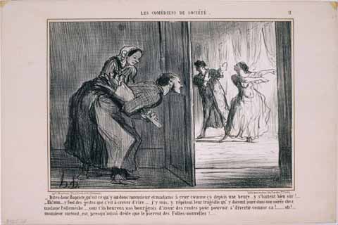 (Honoré Daumier (1808–1879)-Les Comédiens de Société Dites-donc Baptiste, qu'est ce qu'y ont donc)