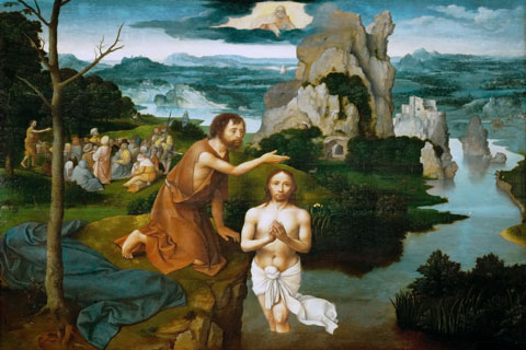 (Joachim Patinir (c. 1480-before 1524) -- Baptism of Christ)