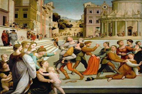 (Giuliano Bugiardini (1475-1554) -- Rape of Dinah)
