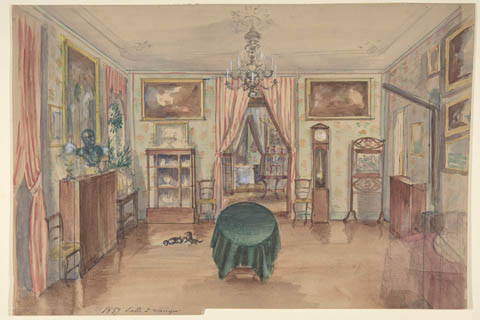 (Anonymous Drawing of an Interior Salle ?manger)GH