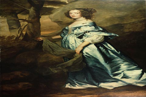 《安妮，克·布雷西亚的女伯爵》-安东尼·范·戴克(Anthony Van Dyck - Anne, Countess of Clanbrassil, 1636)