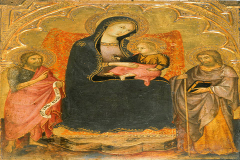 《圣母加冕》-安德里亚·迪·巴托洛(Andrea di Bartolo Italian (active Siena) first documented 1389 died 1428 Virgin and Child Enthroned.tif)
