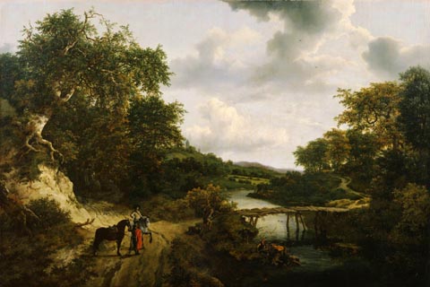 《人行桥》(Jacob van Ruisdael - Landscape with a Footbridge, 1652)