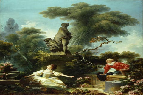 (Jean-Honor¨¦ Fragonard - The Progress of Love The Meeting, 1771-1772
