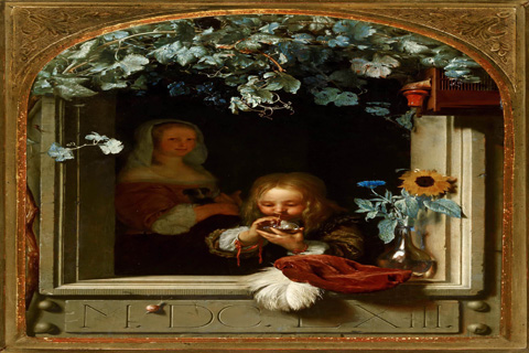 (Frans van Mieris the Elder - A Boy Blowing Bubbles)