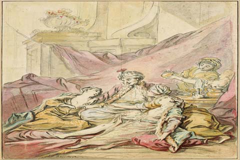 (François Boucher (1703–1770)-The Pasha in His Harem, c. 1735-173)