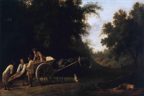 (George Stubbs English 1724-1806 Laborers Loading a Brick Cart.tif)