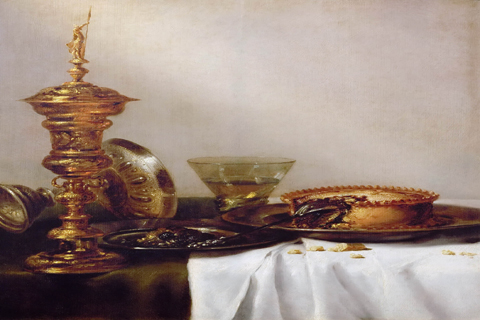 (Willem Claesz. Heda (1594-1680) -- Breakfast Still Life with Chalice)