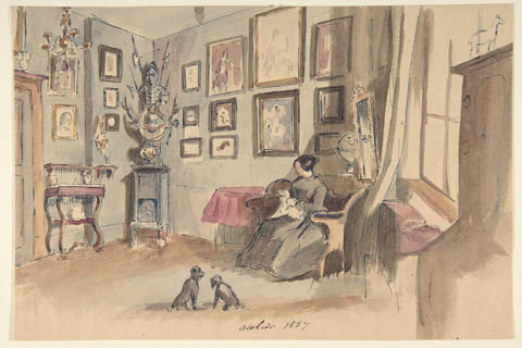 (Anonymous Drawing of an Interior Atelier)