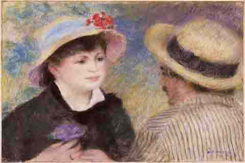(Pierre Auguste Renoir Boating Couple said to be Aline Charigot and Renoir)