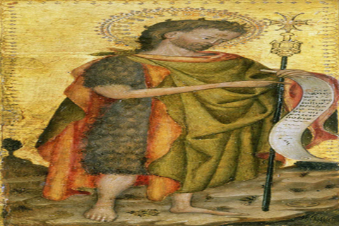 《圣约翰洗者》-安东尼奥·奥尔西尼(Antonio Orsini (Master of the Carminati Coronation) Italian (active Ferrara) documented 1432-1491 Saint John the Baptist.tif)