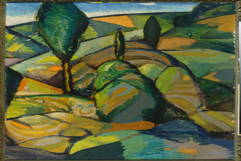 《风景画》(Charles H. Walther (1879 - 1939) (American)-Abstract Landscape)