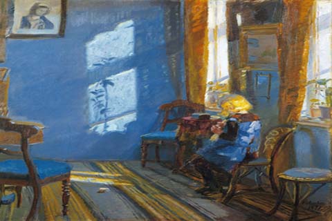 (Anna Ancher- Sunlight in the blue room)