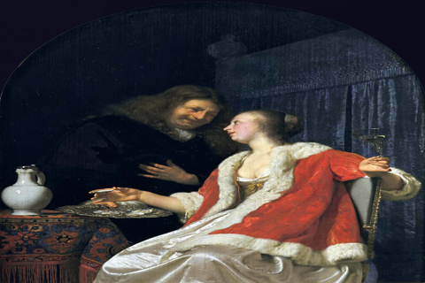 (Frans van Mieris the Elder - Man and Woman Eating Oysters)