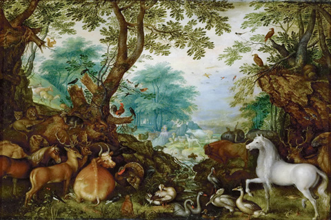(Roelandt Savery (1576-1639) -- Orpheus Among the Animals)