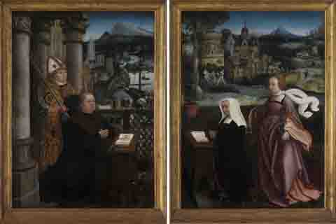 (Jan Provoost - Donor with Saint Nicholas and donor's wife with Saint Godeliva)