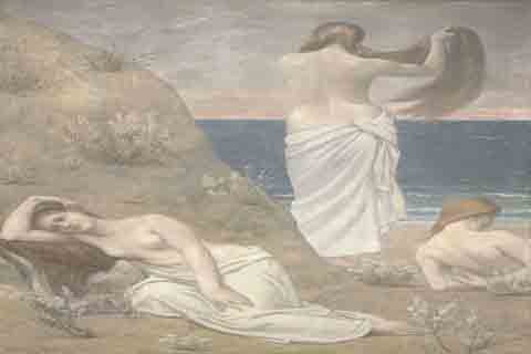 (Pierre Puvis de Chavannes Young Girls by the Seaside)