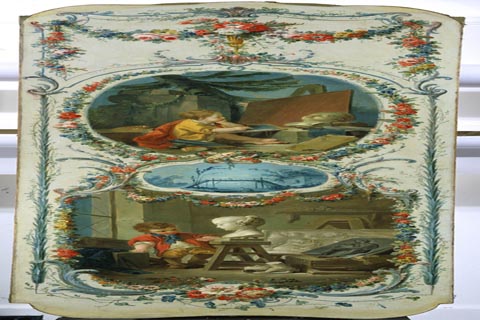 《艺术和科学绘画和雕塑》-弗朗索瓦·鲍彻(Francois Boucher - The Arts and Sciences Painting and Sculpture, 1750-1752)