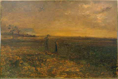 (George Fuller (1822 - 1884) (American)-Twilight on the Prairie)