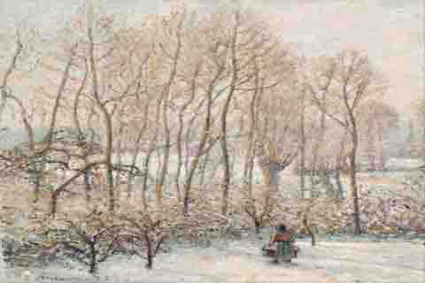 (Camille Pissarro Morning Sunlight on the SnowEragny sur Epte)