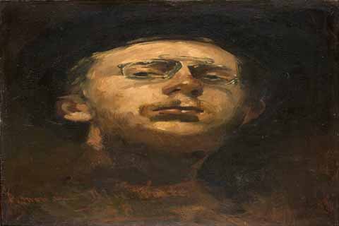 《乔治·亨德里克·布雷特纳自画像》(George Hendrik Breitner Self-portrait with pince-nez)