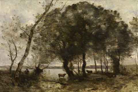 (Jean-Baptiste-Camille Corot - The Lake, 1861)