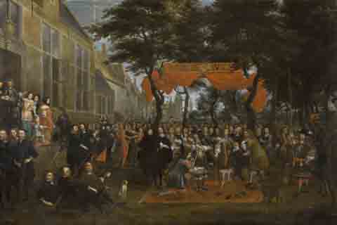 (Jan Baptist van Meunincxhove - The Reception of Charles II and his Brothers)