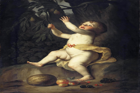 (Gerrit van Honthorst - A Child Picking Fruit)
