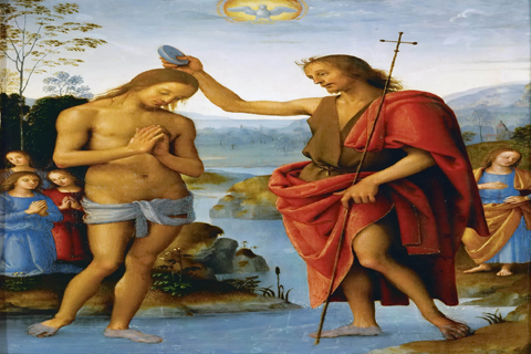 (Perugino (c. 1450-1523) -- Baptism of Christ)