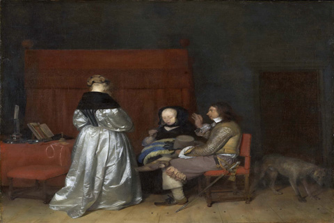 (Borch Gerard ter (II) Interieur met drie figuren die met elkaar in gesprek zijn- bekend als ’De vaderlijke vermaning 1653-1655.jpeg)
