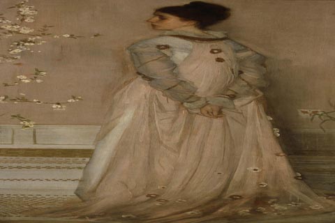 (James McNeill Whistler - Symphony in Flesh Colour and Pink, Portrait of Mrs Frances Leyland, 1871)