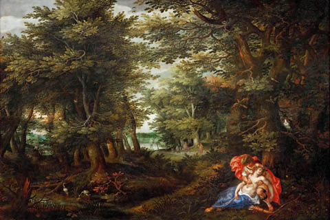 (Alsloot,Denys van -- Wooded landscape with Cephalus and Procris)