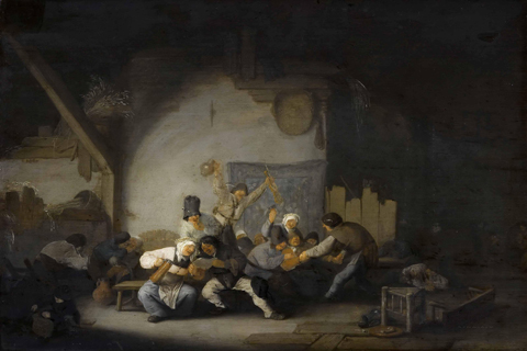 《民乐》-阿德里安·范·奥斯特德(Adriaen van Ostade - Peasants Making Merry)