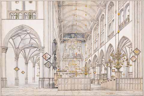 (Pieter Jansz. Saenredam (1597–1665)-Interior of the Church of St)